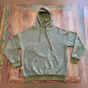 Soft Serve Large Mens Womens Hooded Pullover Sweatshirt Green Made In USA B7